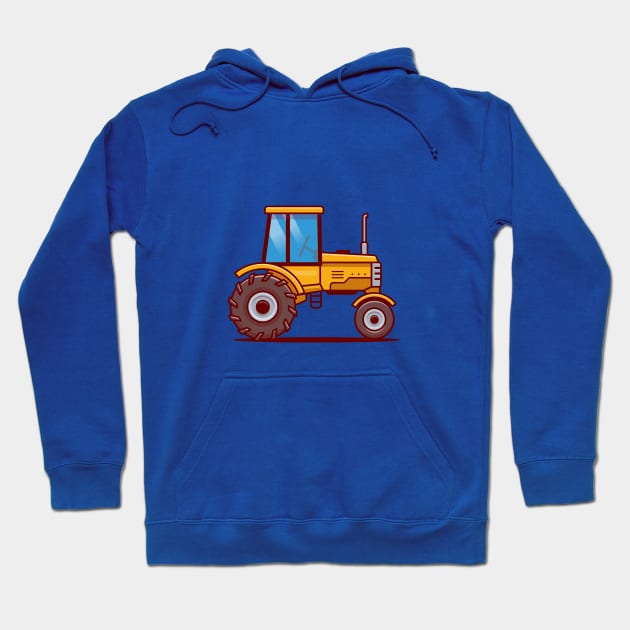 Tractor Farm Cartoon Illustration Hoodie by Catalyst Labs